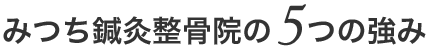 みつち鍼灸整骨院の5つの強み